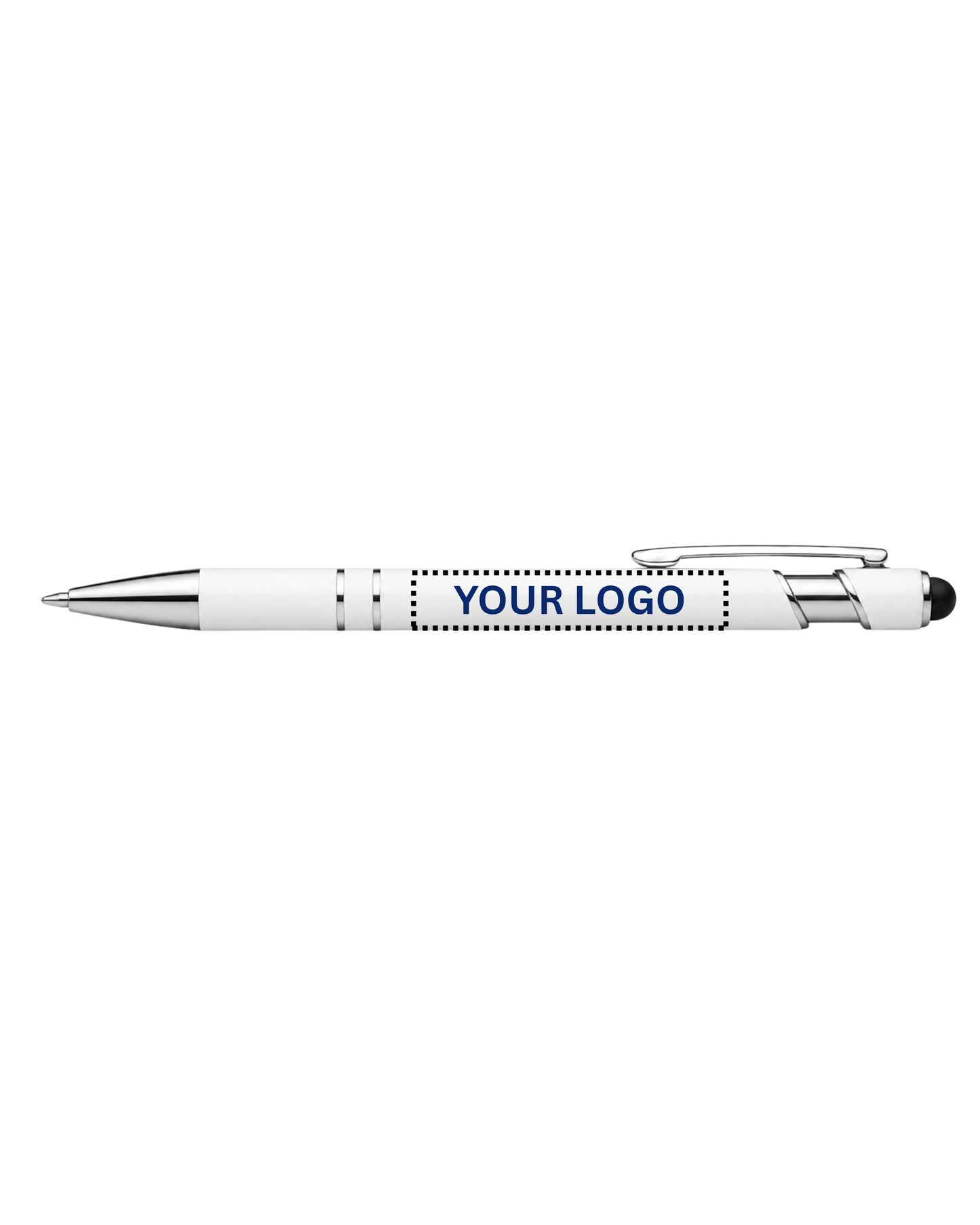 Soft-Touch Stylus Ballpoint Pen - Black Ink (Custom design/logo)