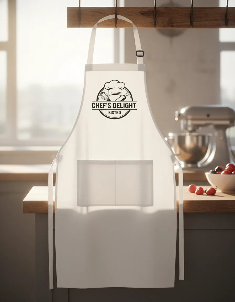 Adult Adjustable Bib Apron w/ Pocket - Unisex