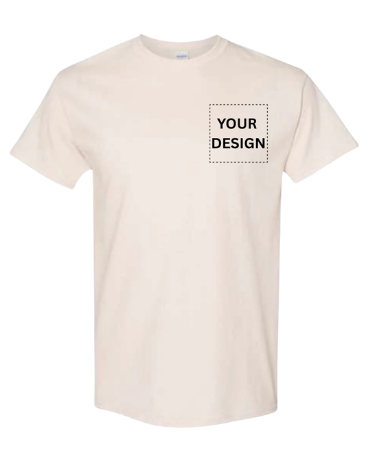 Gildan® Heavy Cotton T-Shirt with Left Chest & Back Print