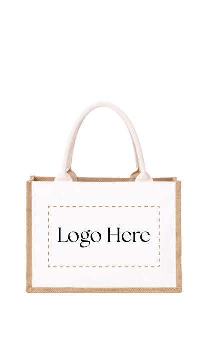 Custom Jute Tote Bags (12.6"x8.3"x5.1")