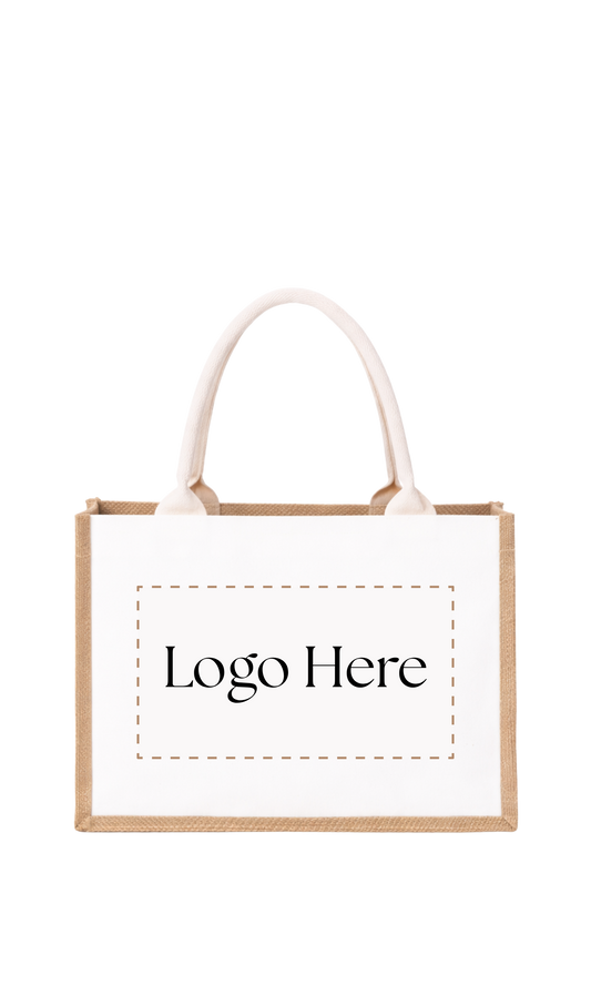 Custom Jute Tote Bags (12.6"x8.3"x5.1")