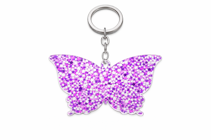 Butterfly Acrylic Keychain (Custom Name)