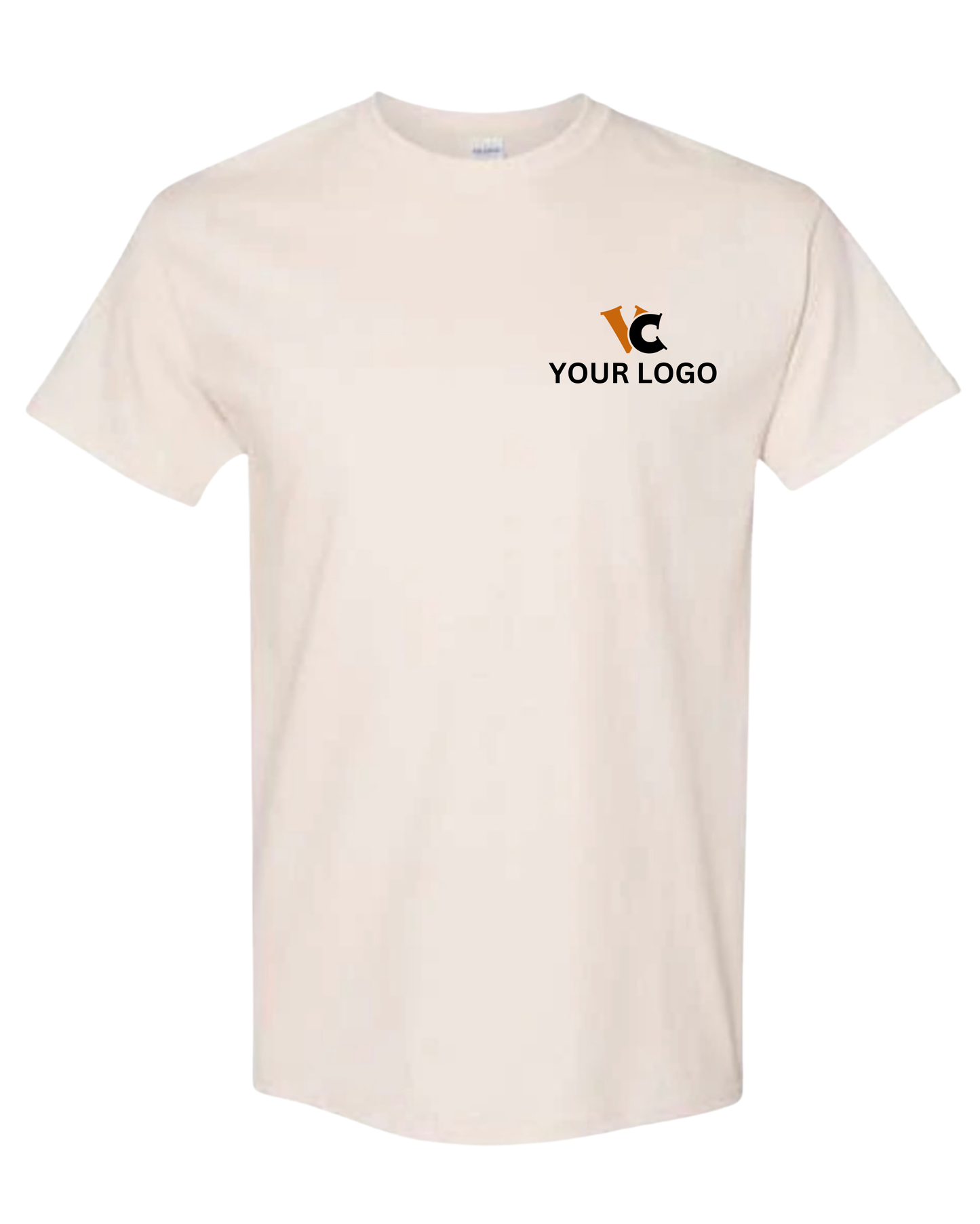 Gildan® Heavy Cotton T-Shirt with Left Chest & Back Print