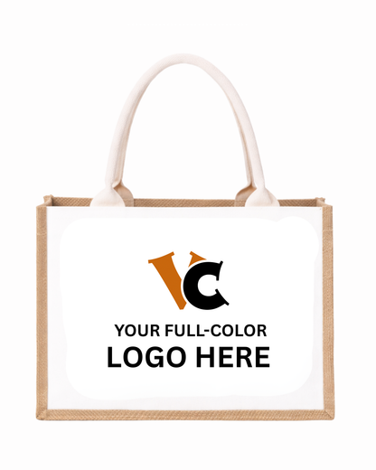 Custom Jute Tote Bags (12.6"x8.3"x5.1")