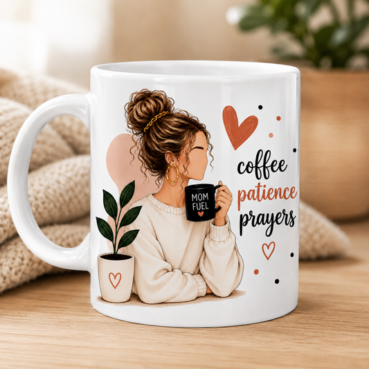 Coffee, Patience & Prayers | 11oz Ceramic Mug