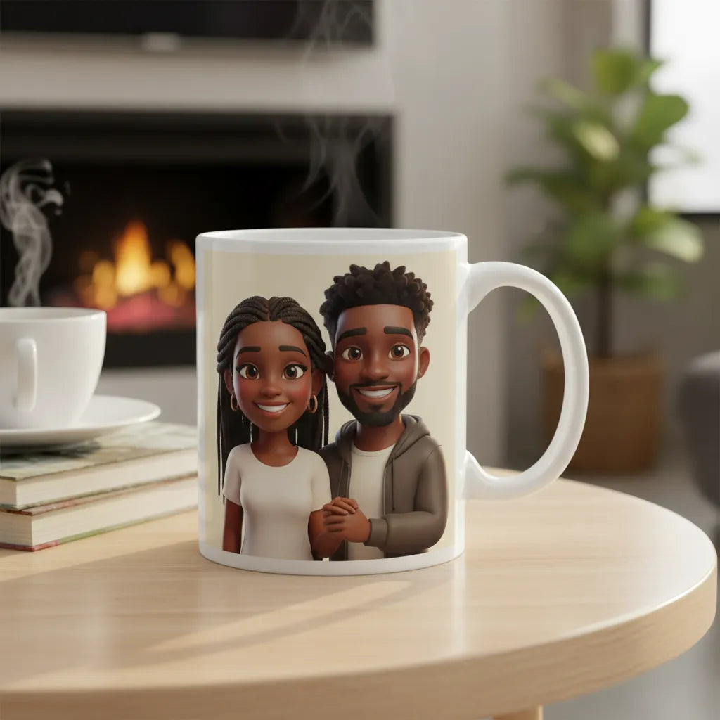 Custom 3D Cartoon Photo Mug - Turn Your Photo Into Art