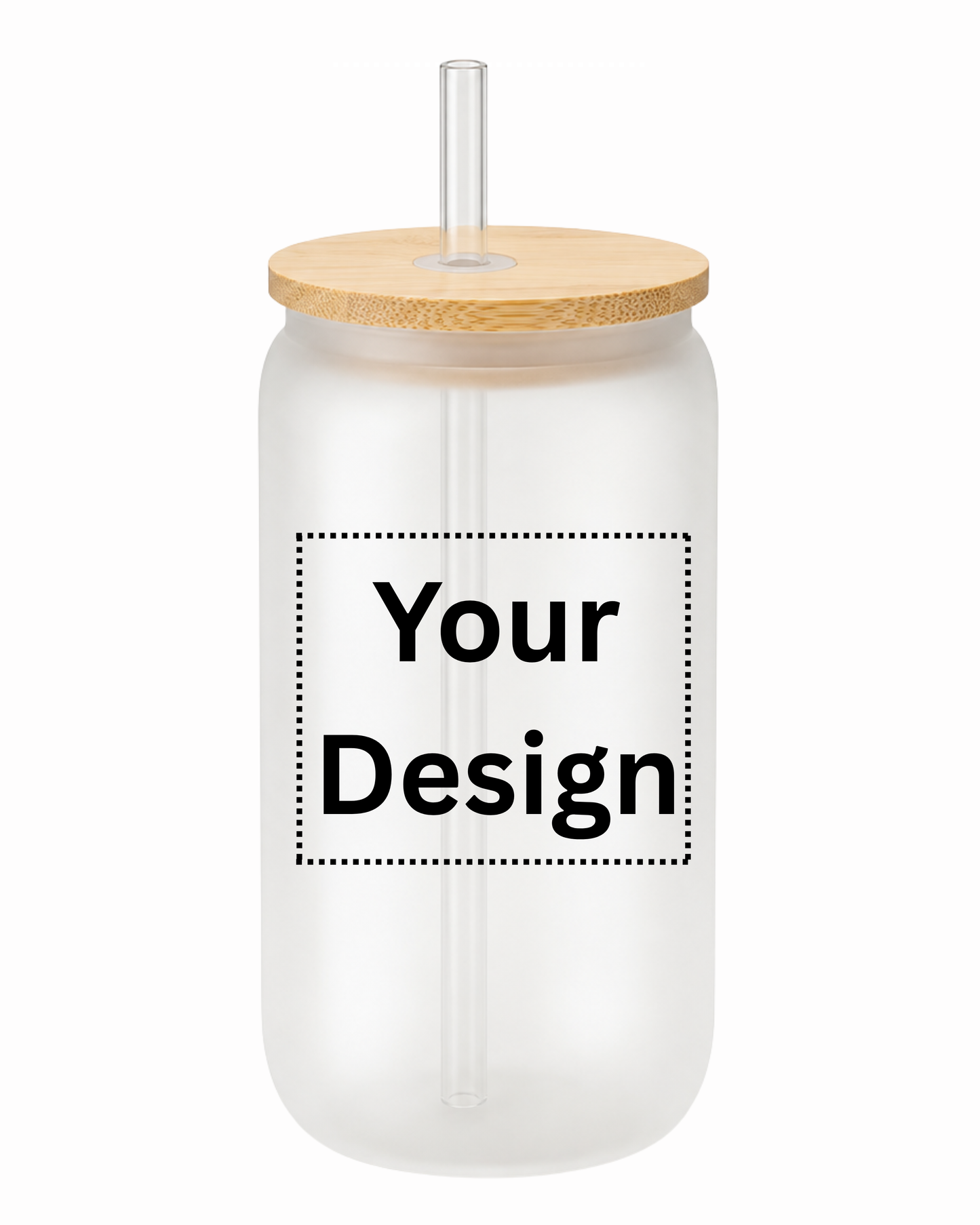 Frosted Glass Tumbler with bamboo lid - 17oz